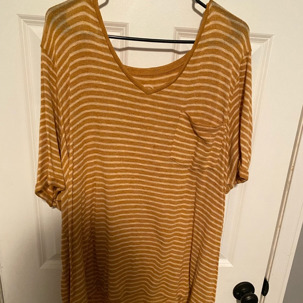 Mustard knit shirt